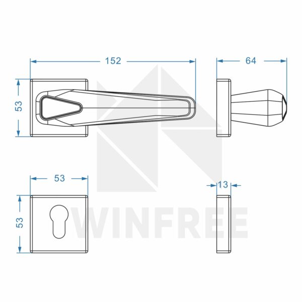 Khóa cửa tay gạt HB-275 - Ảnh 13