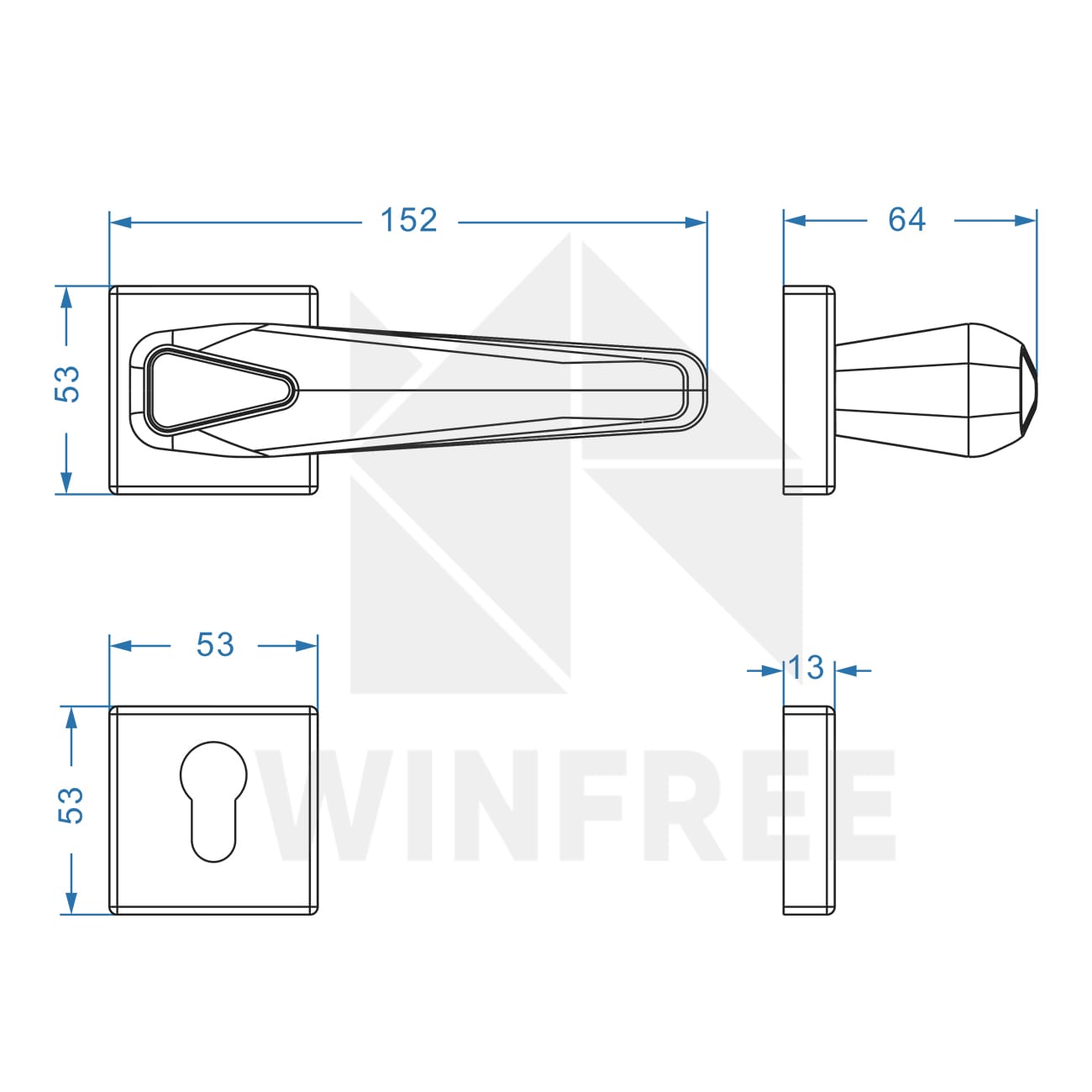 Khóa cửa tay gạt HB-275 - Ảnh 13