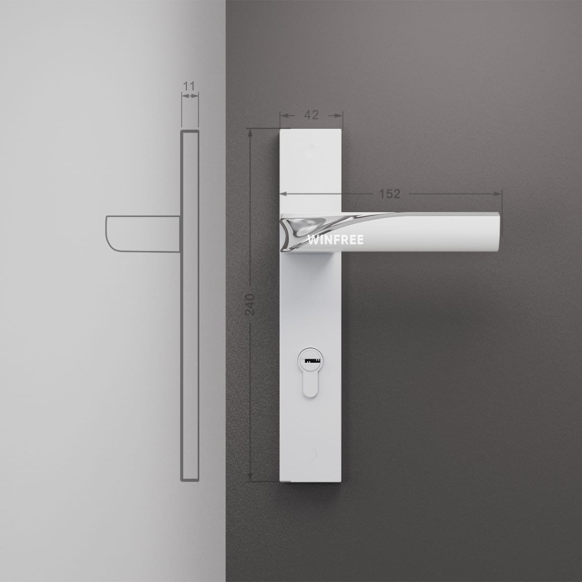 Khóa cửa tay gạt HC-317 - Ảnh 11