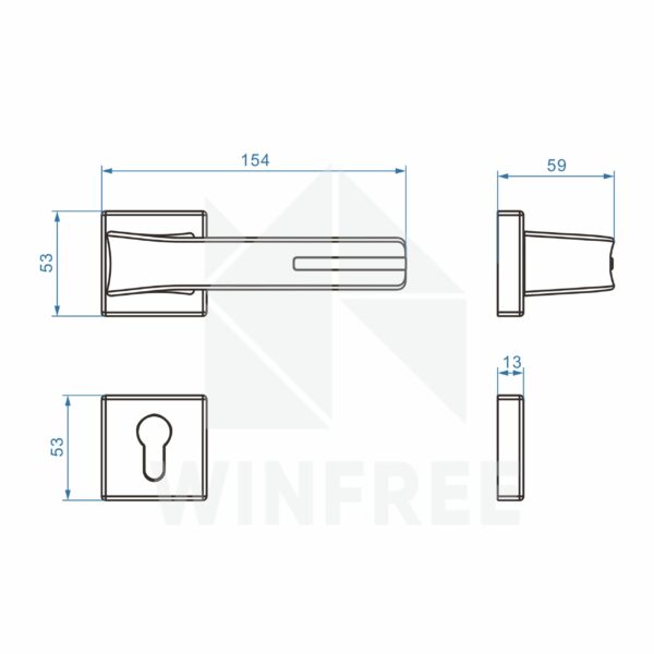 Khóa cửa tay gạt HB-273 - Ảnh 12