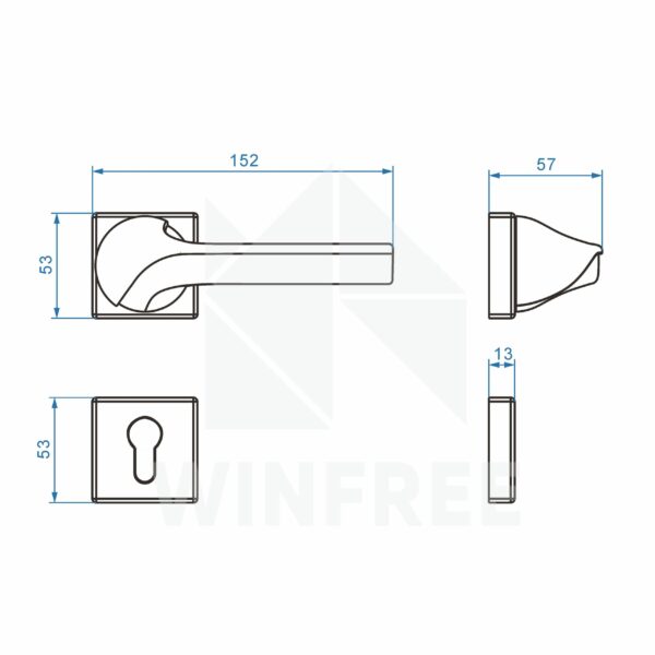 Khóa cửa tay gạt HB-274 - Ảnh 12