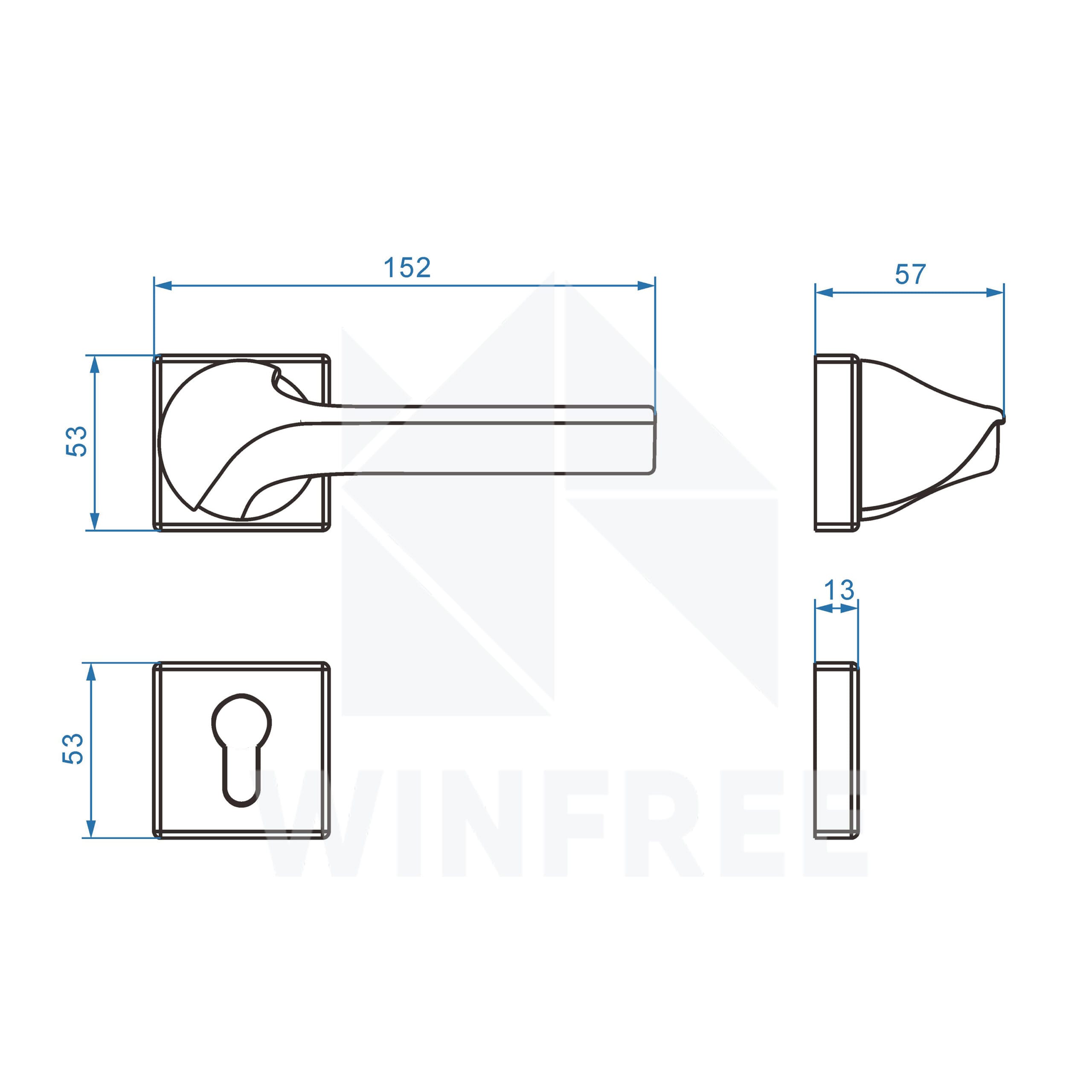 Khóa cửa tay gạt HB-274 - Ảnh 12
