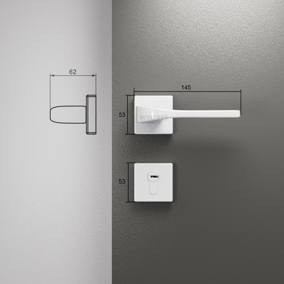 Khóa cửa tay gạt HC-104 - Ảnh 5