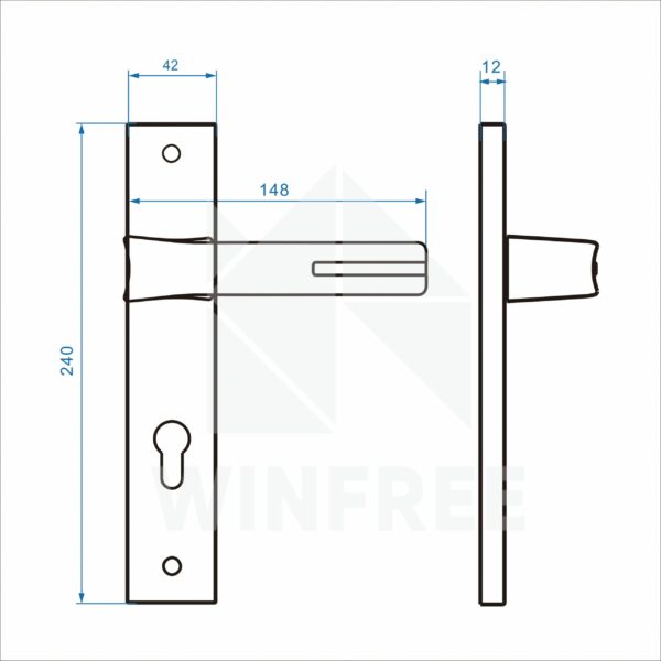 Khóa cửa tay gạt HB-273 - Ảnh 11