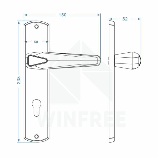 Khóa cửa tay gạt HB-275 - Ảnh 14