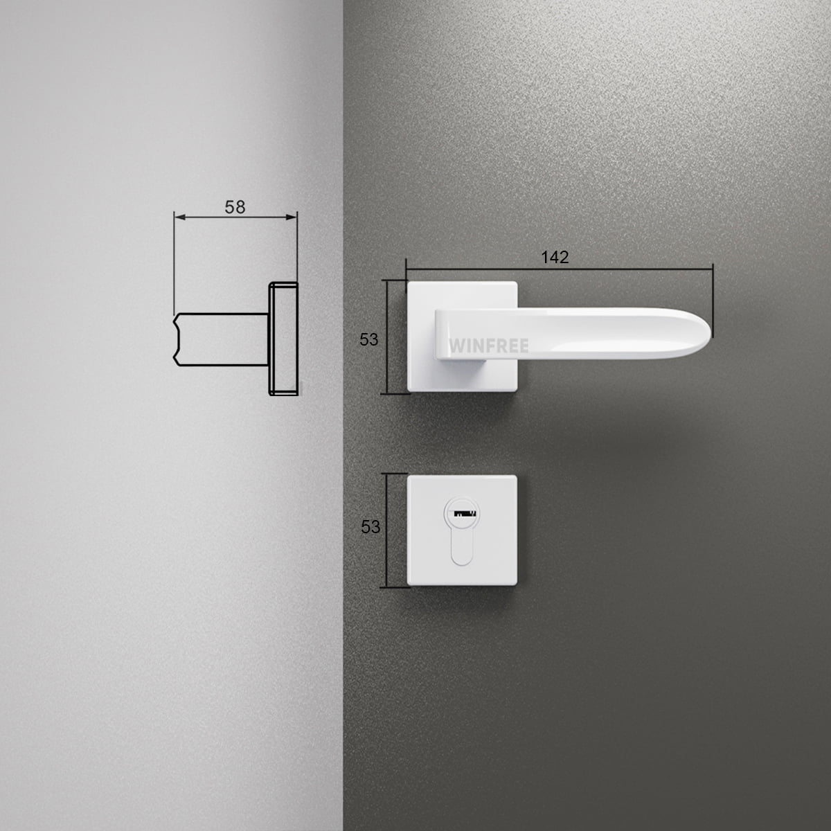 Khóa cửa tay gạt HC-108 - Ảnh 6