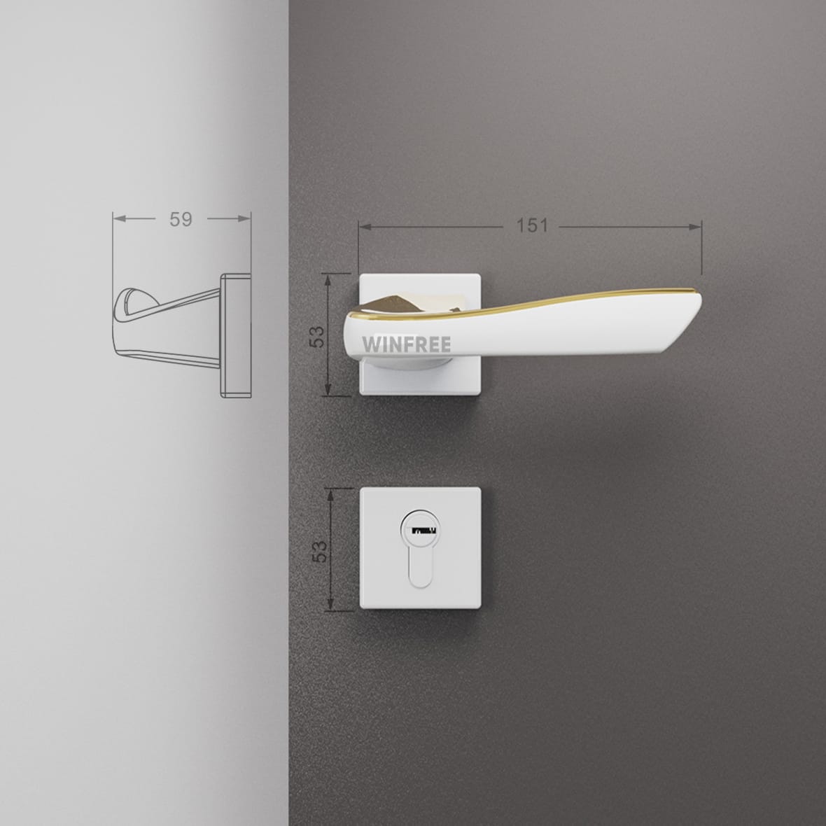 Khóa cửa tay gạt HC-327 - Ảnh 10