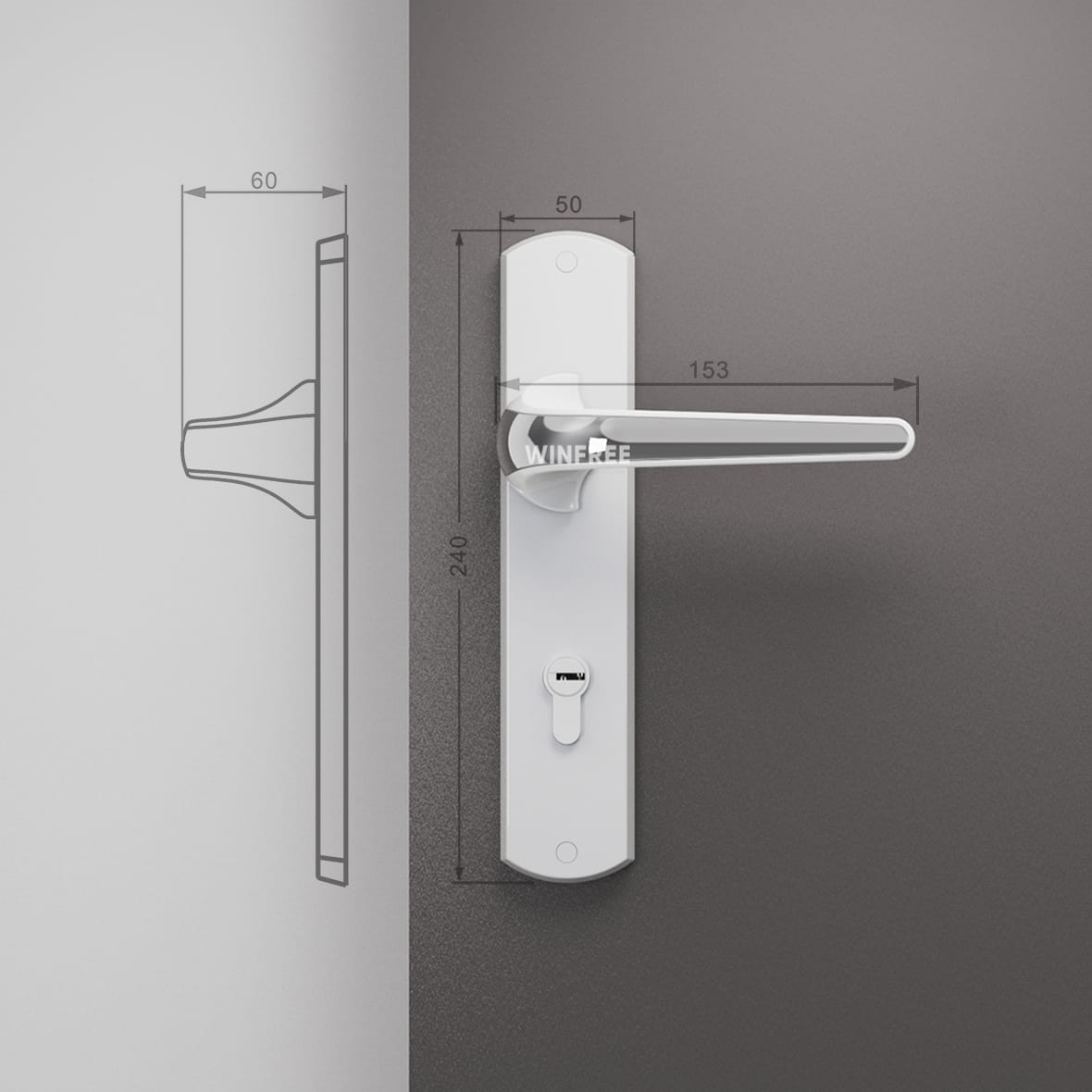 Khóa cửa tay gạt HC-332 - Ảnh 11