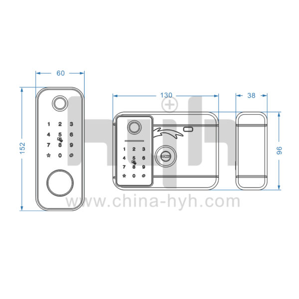 Khóa cửa thông minh 2 chiều WINFREE HC-T2 - Ảnh 4