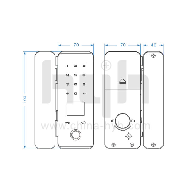 Khóa cửa kính WINFREE HC-113G - Ảnh 4