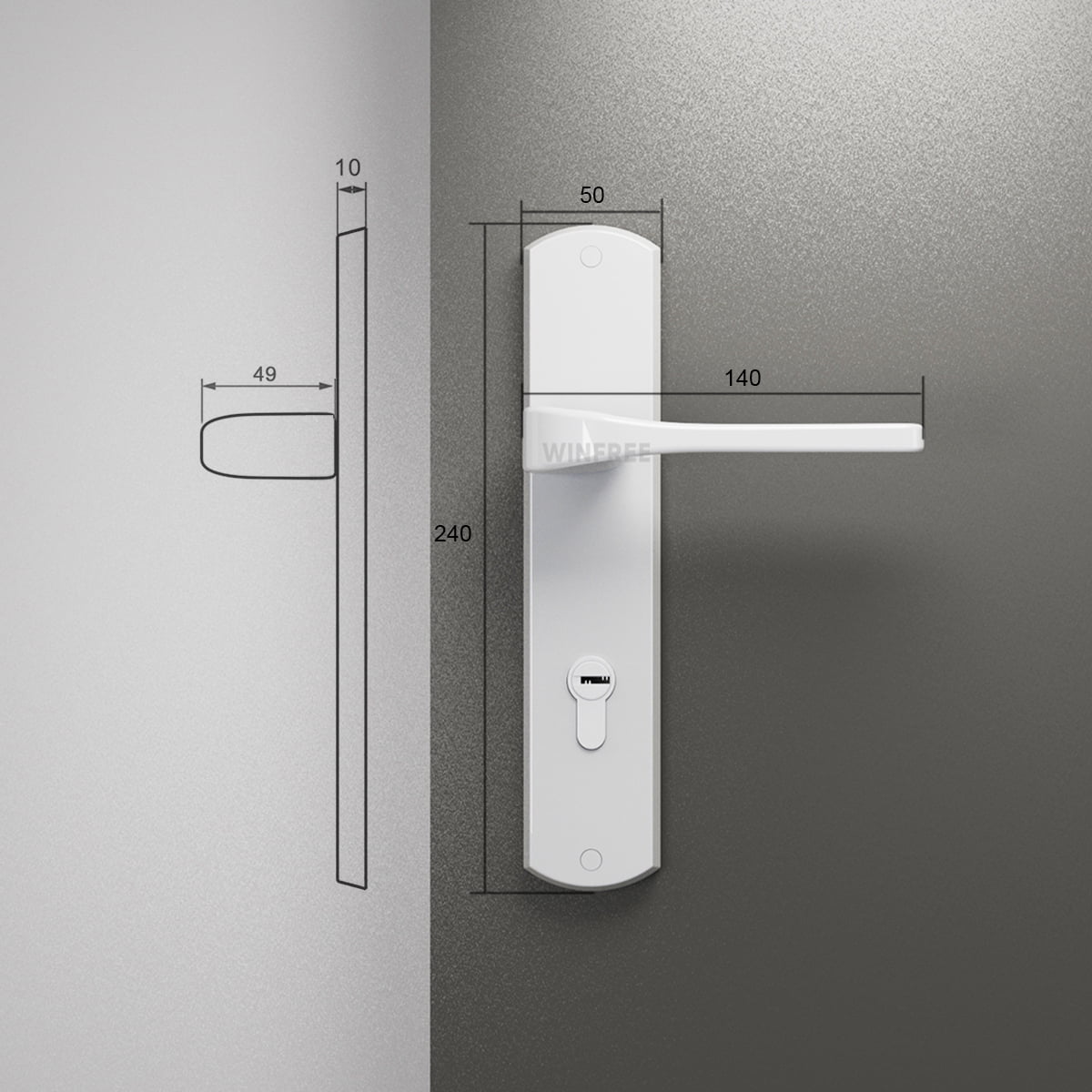 Khóa cửa tay gạt HC-104 - Ảnh 6