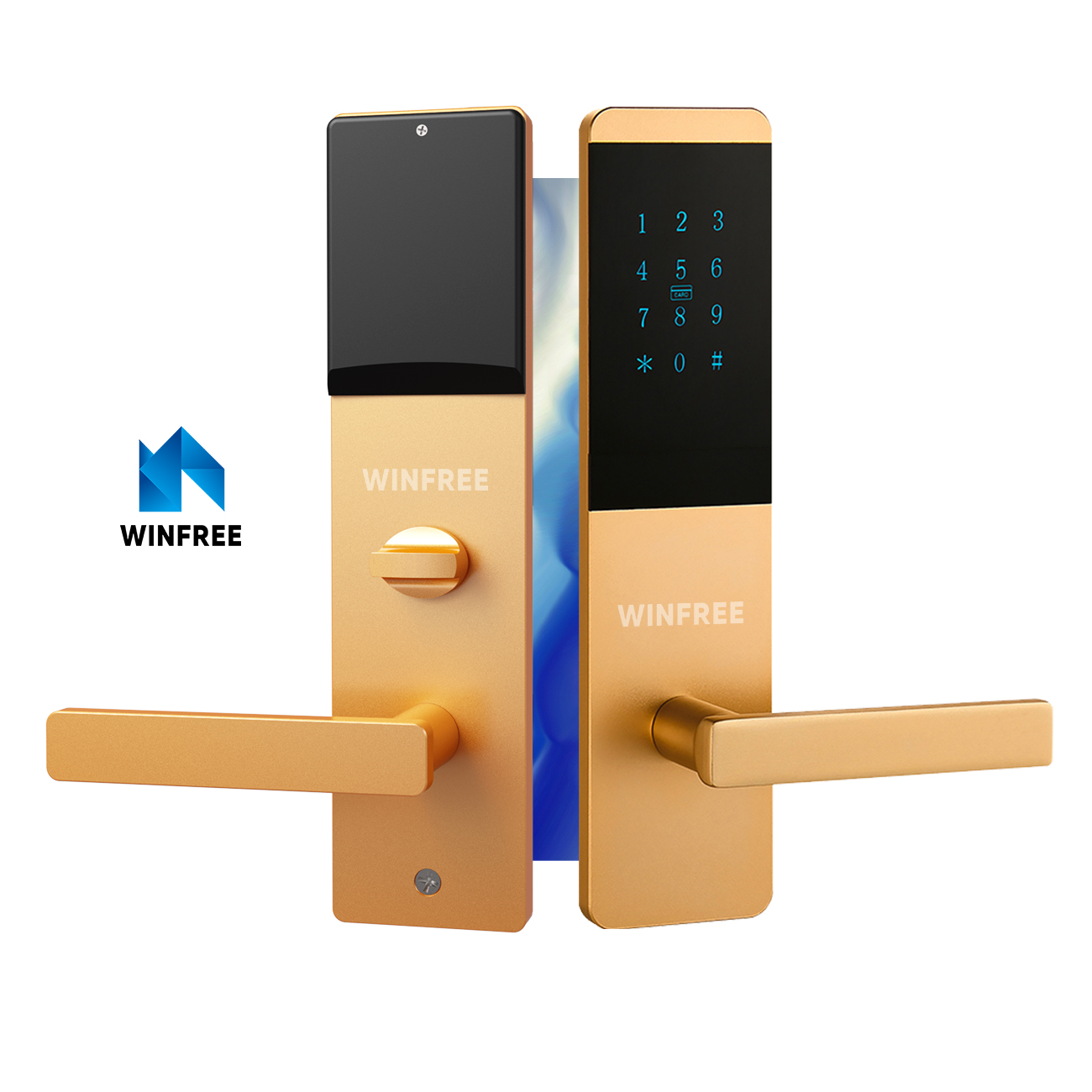Khóa cửa thông minh thẻ từ & mật mã cho căn hộ, văn phòng WINFREE HC-P0101 - Ảnh 3