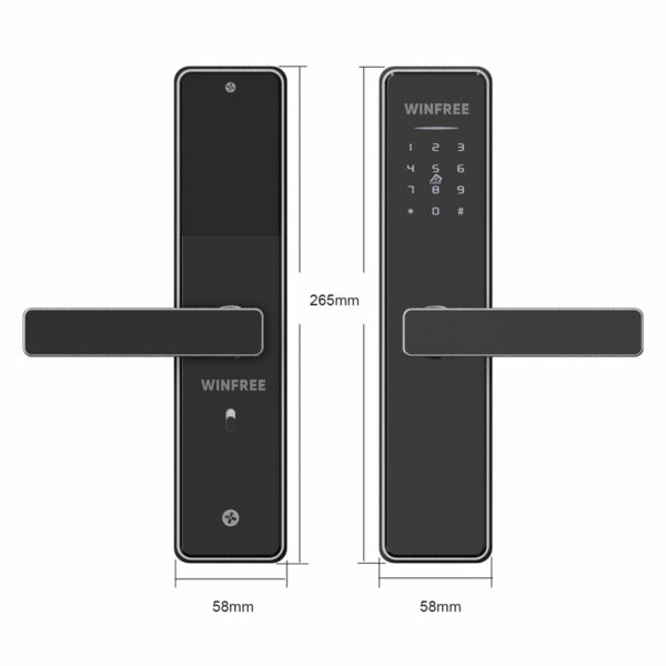 Khóa cửa thông minh thẻ từ & mật mã cho căn hộ, văn phòng WINFREE HC-P1 - Ảnh 5