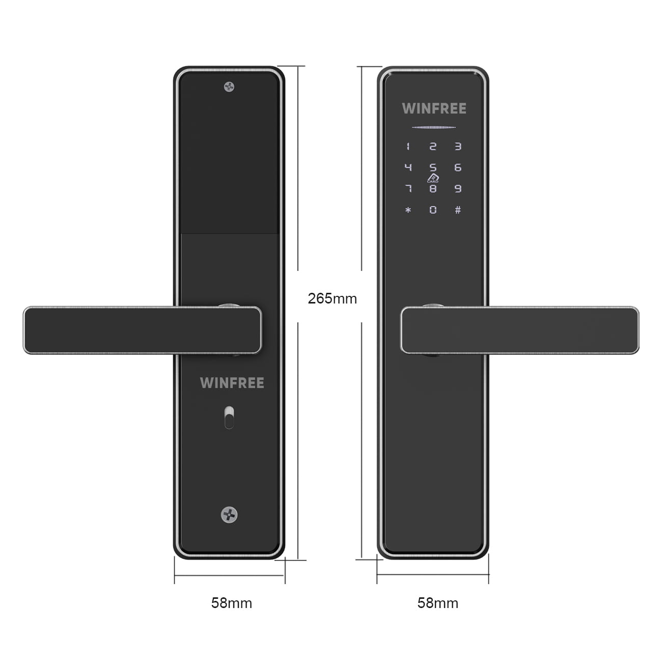 Khóa cửa thông minh thẻ từ & mật mã cho căn hộ, văn phòng WINFREE HC-P1 - Ảnh 5