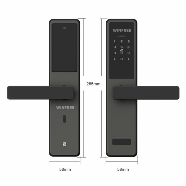 Khóa cửa thông minh thẻ từ & mật mã cho căn hộ, văn phòng WINFREE HC-P2 - Ảnh 5
