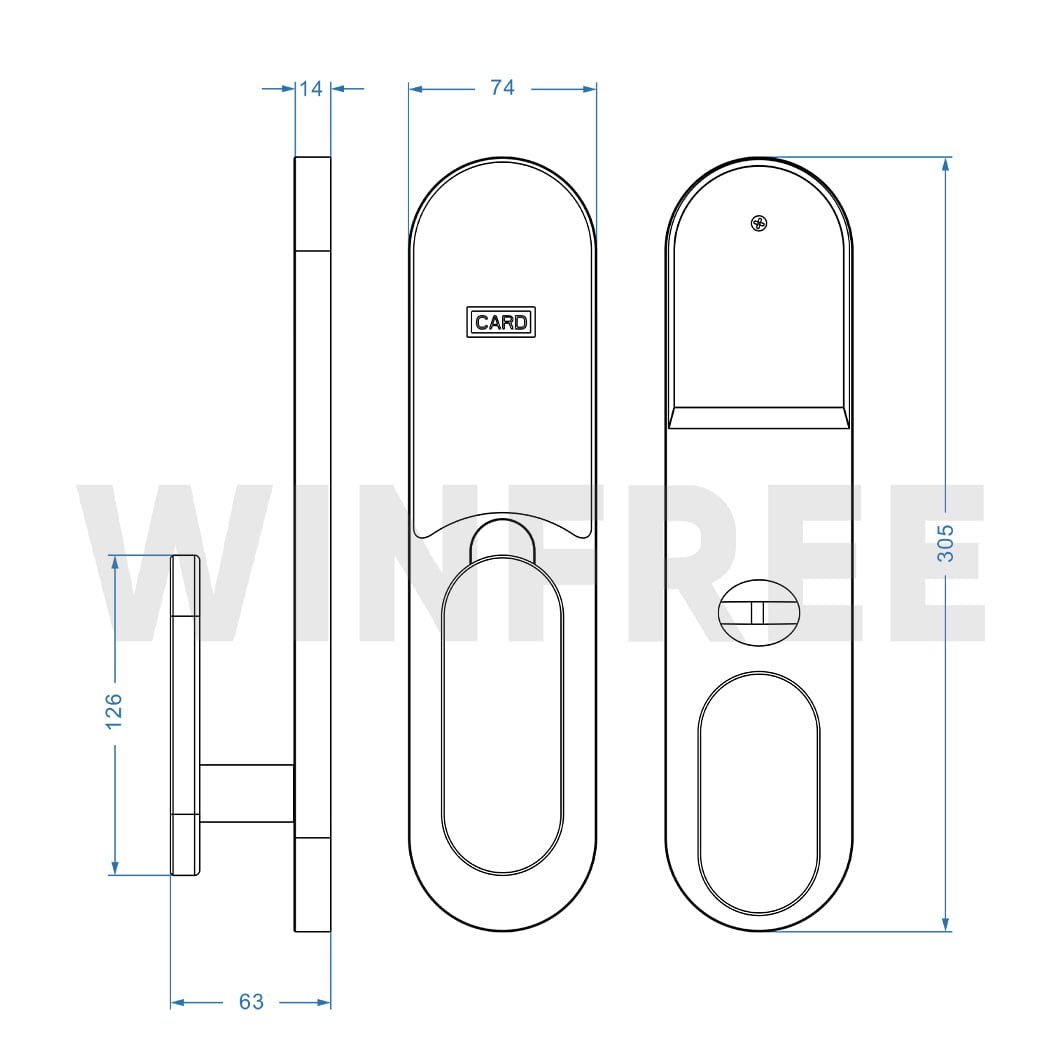 Khóa thẻ từ cho khách sạn WINFREE HC-F0204 - Ảnh 6