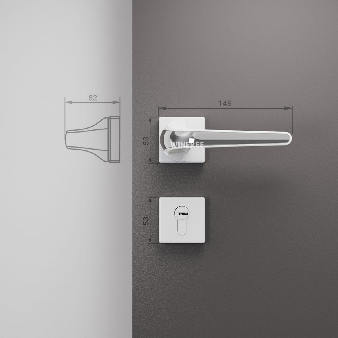 Khóa cửa tay gạt HC-332 - Ảnh 10