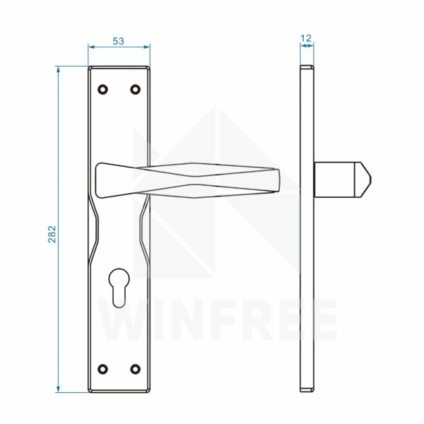 Khóa cửa tay gạt HB-272 - Ảnh 13