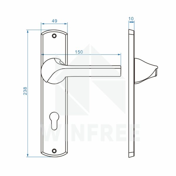 Khóa cửa tay gạt HB-274 - Ảnh 13