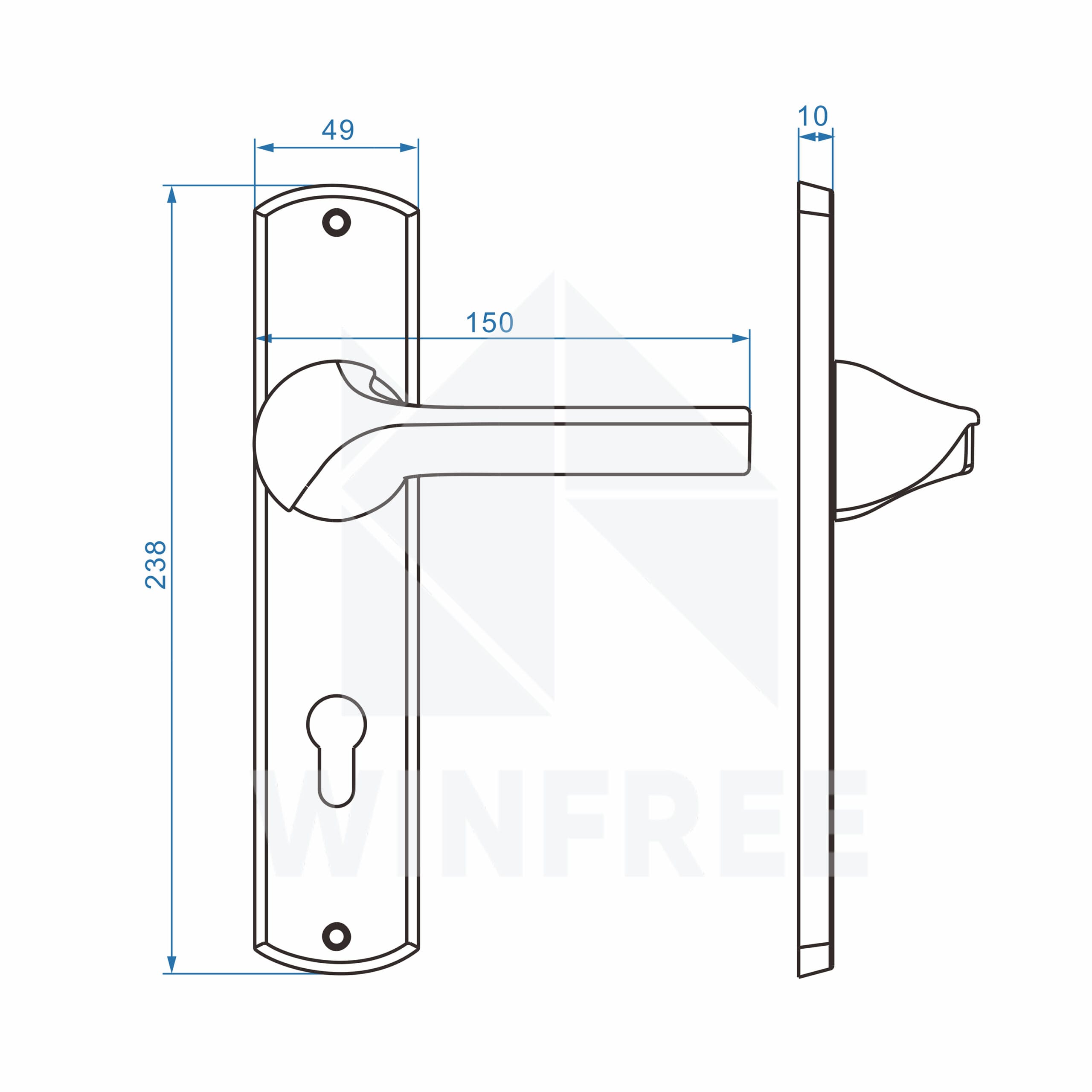 Khóa cửa tay gạt HB-274 - Ảnh 13