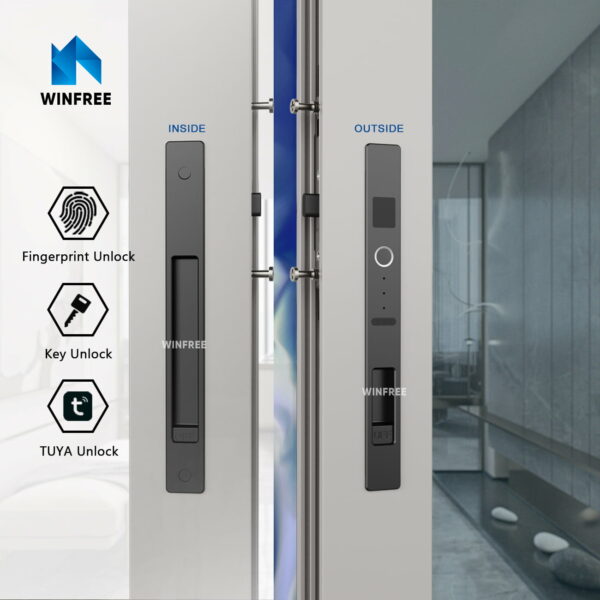 Khóa cửa trượt vân tay thông minh WINFREE HC-02