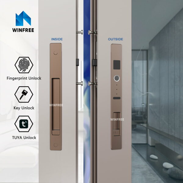 Khóa cửa trượt vân tay thông minh WINFREE HC-02 - Ảnh 6