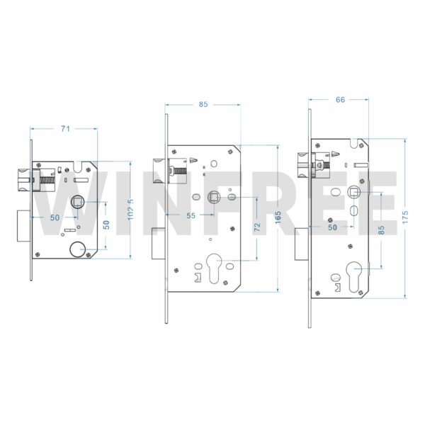 Khóa cửa thông minh thẻ từ & mật mã cho căn hộ, văn phòng WINFREE HC-P1 - Ảnh 6