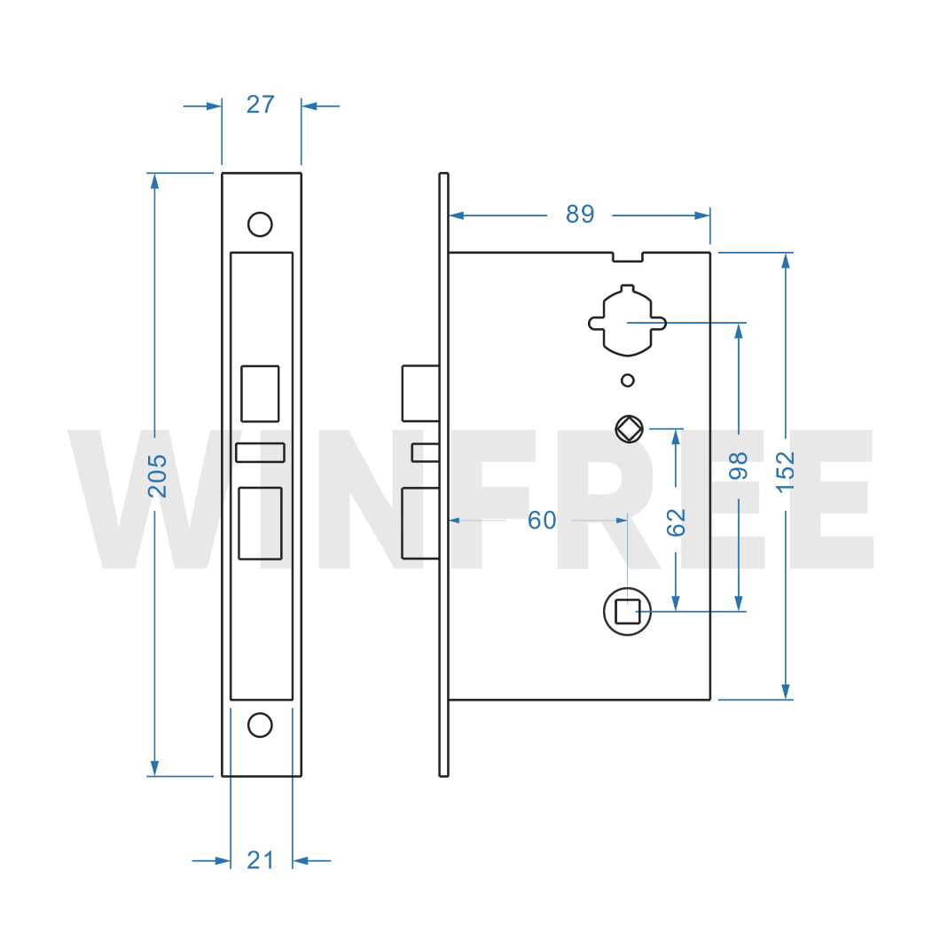 Khóa cửa thông minh thẻ từ & mật mã cho căn hộ, văn phòng WINFREE HC-P0103 - Ảnh 8