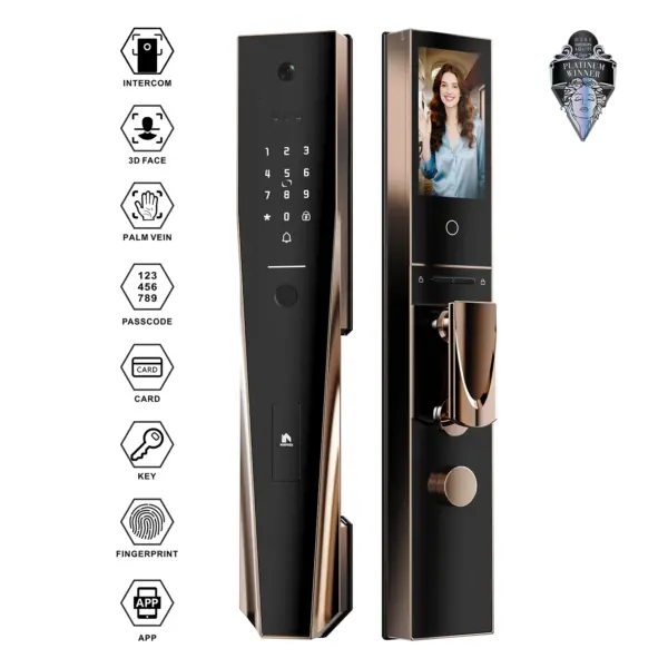 Khóa cửa thông minh Winfree Tuya Wifi nhận diện khuôn mặt 3D - W-V07