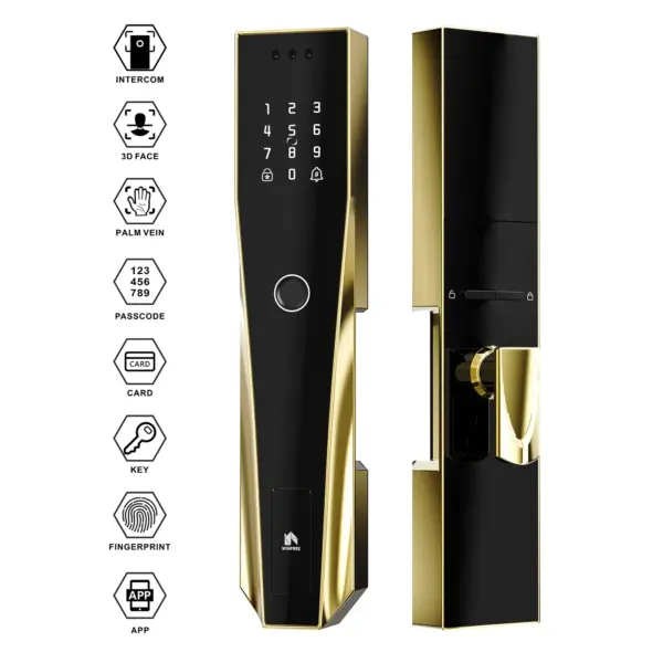 Khóa cửa thông minh Winfree Tuya Wifi nhận diện khuôn mặt 3D - Q07
